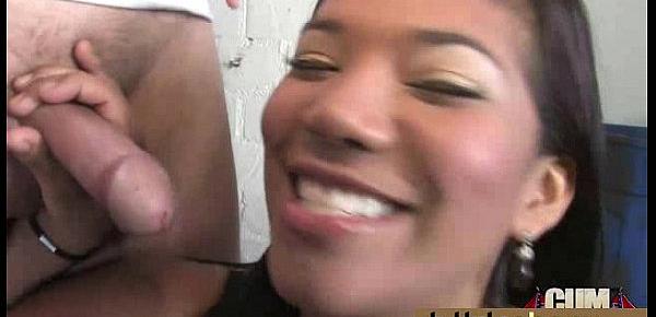  First time ebony with a group of white dicks 9
